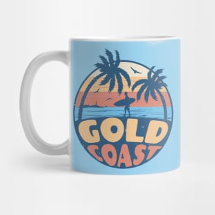 Vintage Surfing Gold Coast, Australia // Retro Summer Vibes // Grunge Surfer Sunset Mug